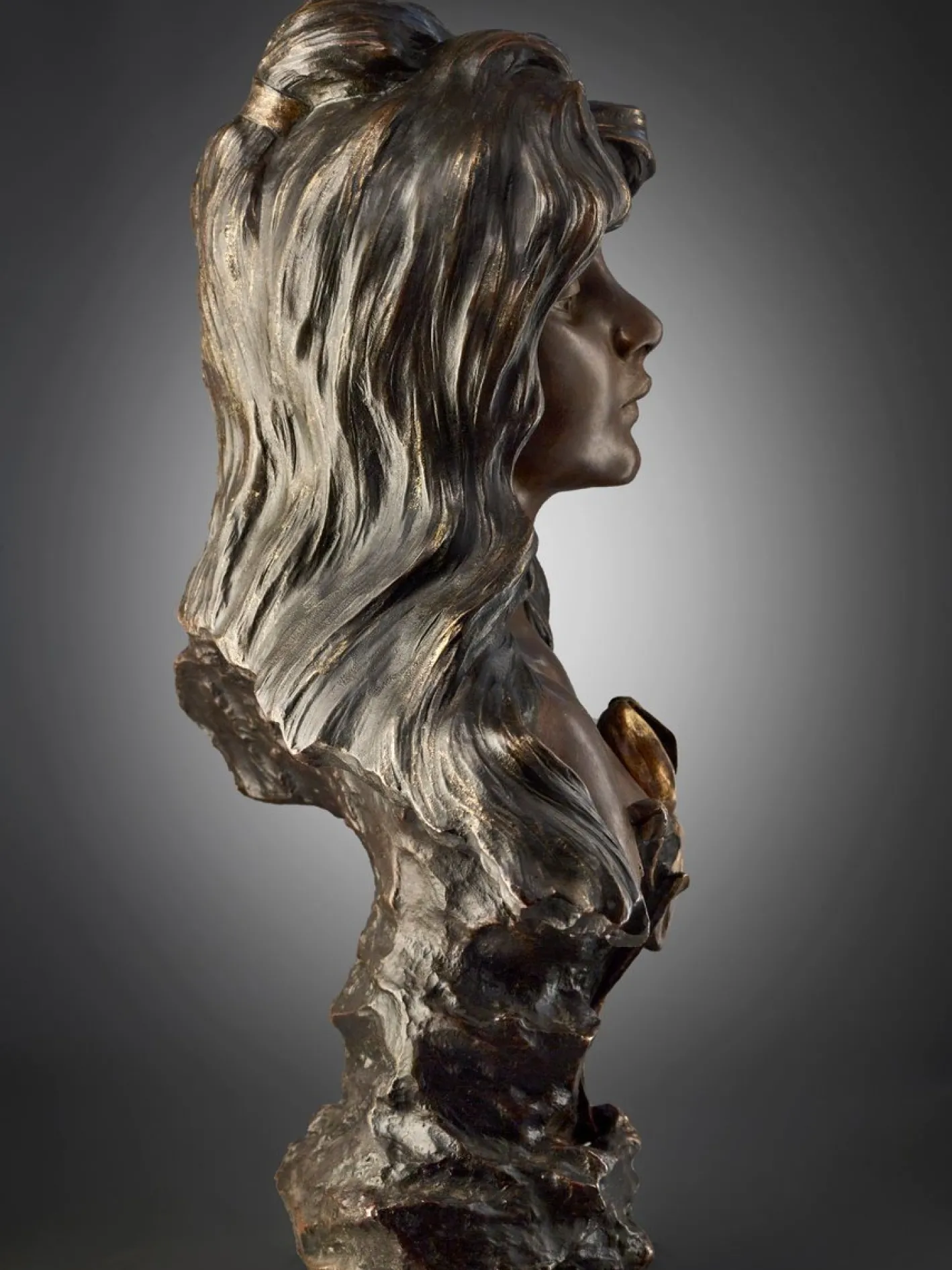 Emmanuel Villanis, Iris, 1890er, Bronze auf Marmorsockel