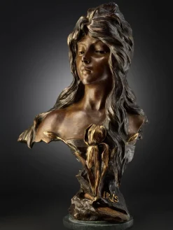 Emmanuel Villanis, Iris, 1890er, Bronze auf Marmorsockel