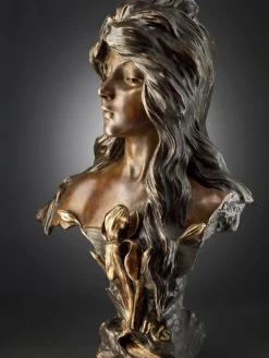Emmanuel Villanis, Iris, 1890er, Bronze auf Marmorsockel