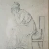 Empire Artist, Vorbereitende Zeichnung, 19. Jh., Bleistift auf Papier