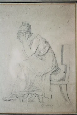 Empire Artist, Vorbereitende Zeichnung, 19. Jh., Bleistift auf Papier