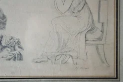 Empire Artist, Vorbereitende Zeichnung, 19. Jh., Bleistift auf Papier