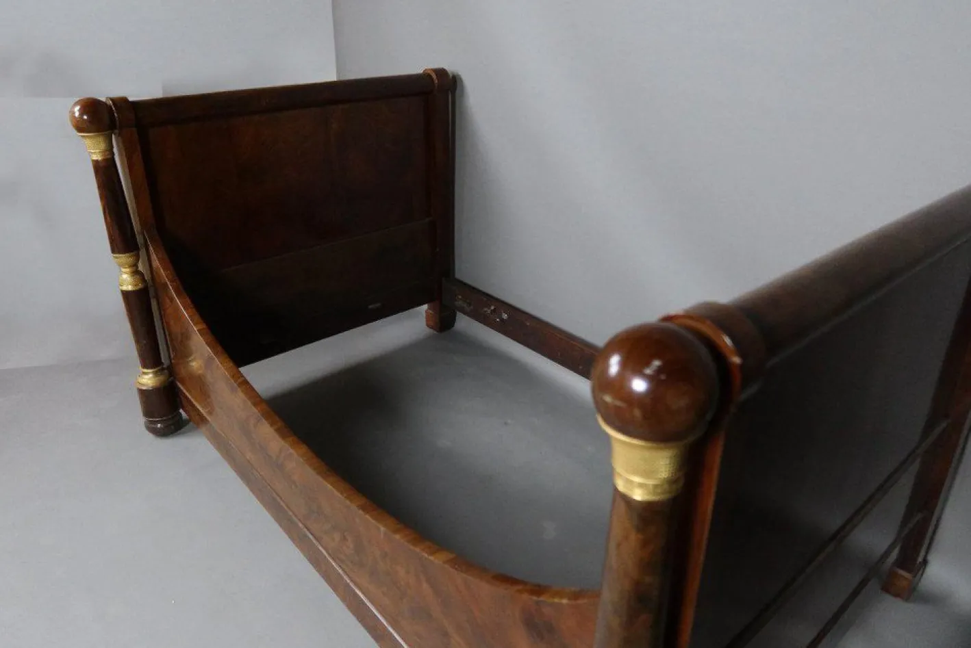 Empire Bett aus Mahagoni, 1800er