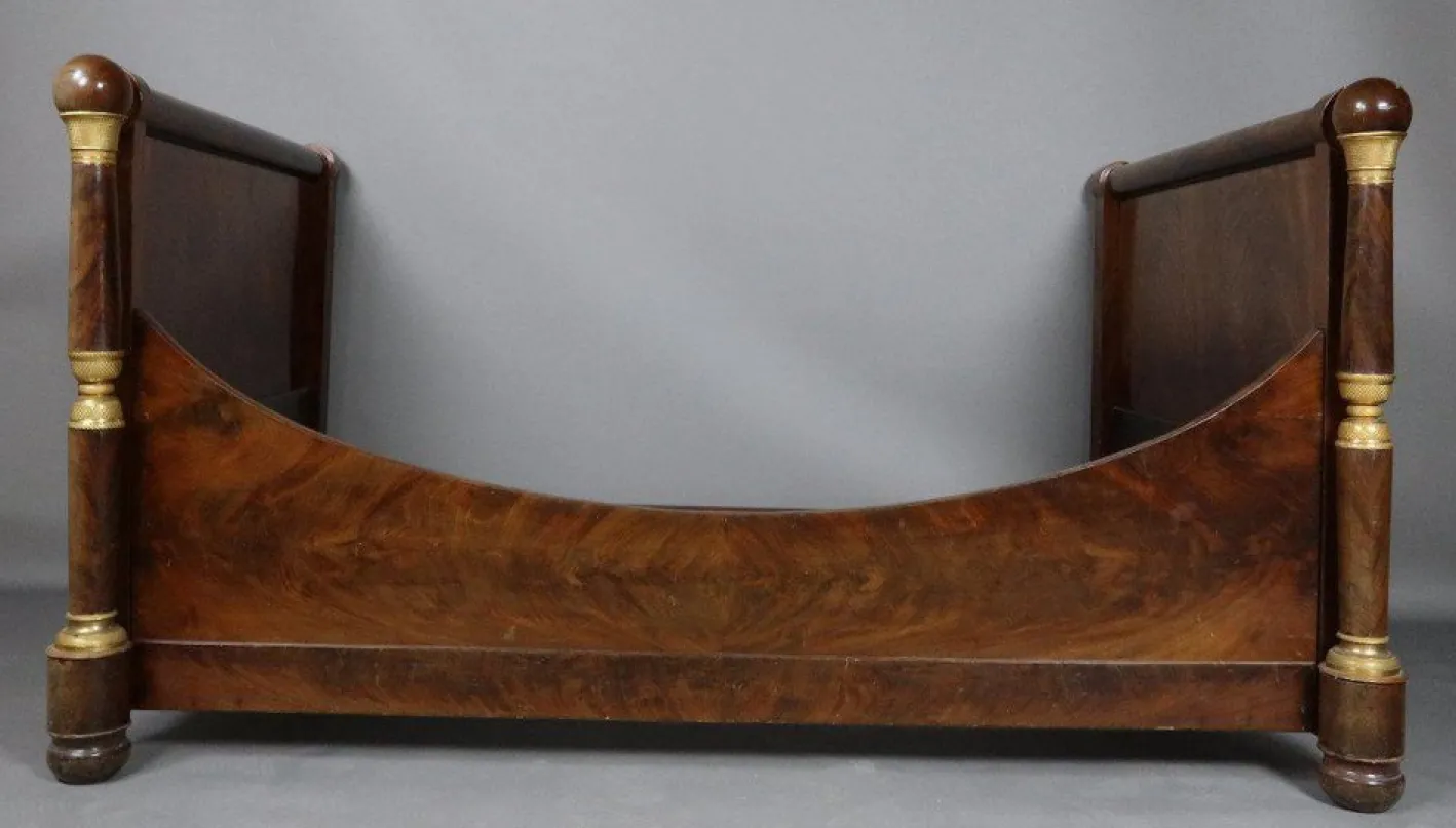Empire Bett aus Mahagoni, 1800er