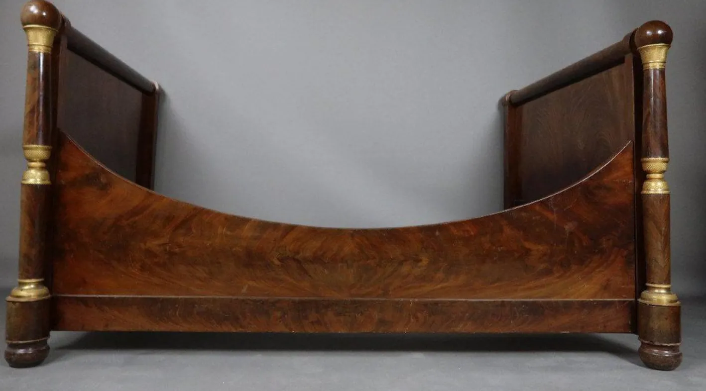 Empire Bett aus Mahagoni, 1800er