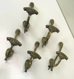 Empire Bronze Kleiderhaken, 1850er, 5er Set