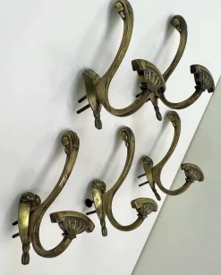 Empire Bronze Kleiderhaken, 1850er, 5er Set