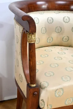 Empire Wohnzimmer Set aus gebeizter Buche, frühes 20. Jh. von J&J Kohn, 1890er, 3er Set