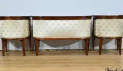 Empire Wohnzimmer Set aus gebeizter Buche, frühes 20. Jh. von J&J Kohn, 1890er, 3er Set