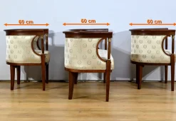 Empire Wohnzimmer Set aus gebeizter Buche, frühes 20. Jh. von J&J Kohn, 1890er, 3er Set