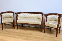 Empire Wohnzimmer Set aus gebeizter Buche, frühes 20. Jh. von J&J Kohn, 1890er, 3er Set