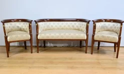 Empire Wohnzimmer Set aus gebeizter Buche, frühes 20. Jh. von J&J Kohn, 1890er, 3er Set