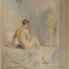 Endlich werden Sie glauben, dass... - Original Pastellzeichnung von W. Hablett Anfang des 20. Jahrhunderts