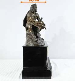 Endpendel aus Marmor & Bronze von Viel & Delrue