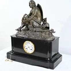 Endpendel aus Marmor & Bronze von Viel & Delrue