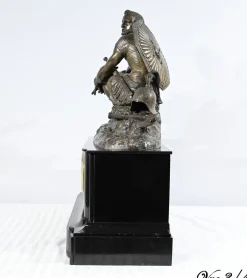 Endpendel aus Marmor & Bronze von Viel & Delrue