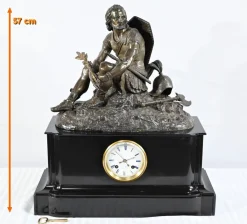 Endpendel aus Marmor & Bronze von Viel & Delrue