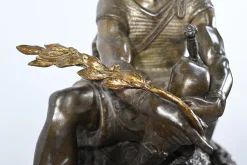 Endpendel aus Marmor & Bronze von Viel & Delrue