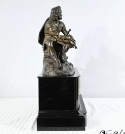 Endpendel aus Marmor & Bronze von Viel & Delrue