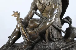 Endpendel aus Marmor & Bronze von Viel & Delrue