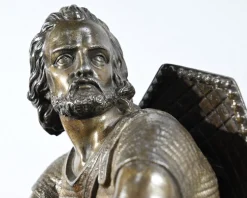 Endpendel aus Marmor & Bronze von Viel & Delrue