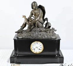 Endpendel aus Marmor & Bronze von Viel & Delrue