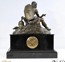Endpendel aus Marmor & Bronze von Viel & Delrue