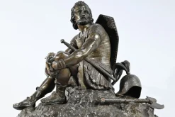 Endpendel aus Marmor & Bronze von Viel & Delrue