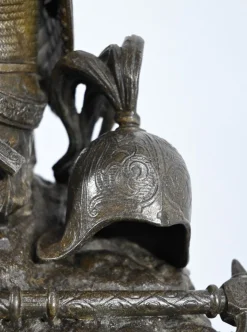 Endpendel aus Marmor & Bronze von Viel & Delrue