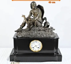 Endpendel aus Marmor & Bronze von Viel & Delrue