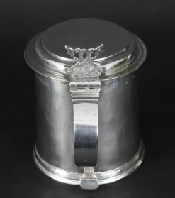 Englischer Charles II Sterling Silber Humpen, 17. Jh., 1680er