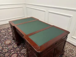 Englischer Chesterfield Partnerdesk-Schreibtisch