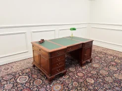 Englischer Chesterfield Partnerdesk-Schreibtisch