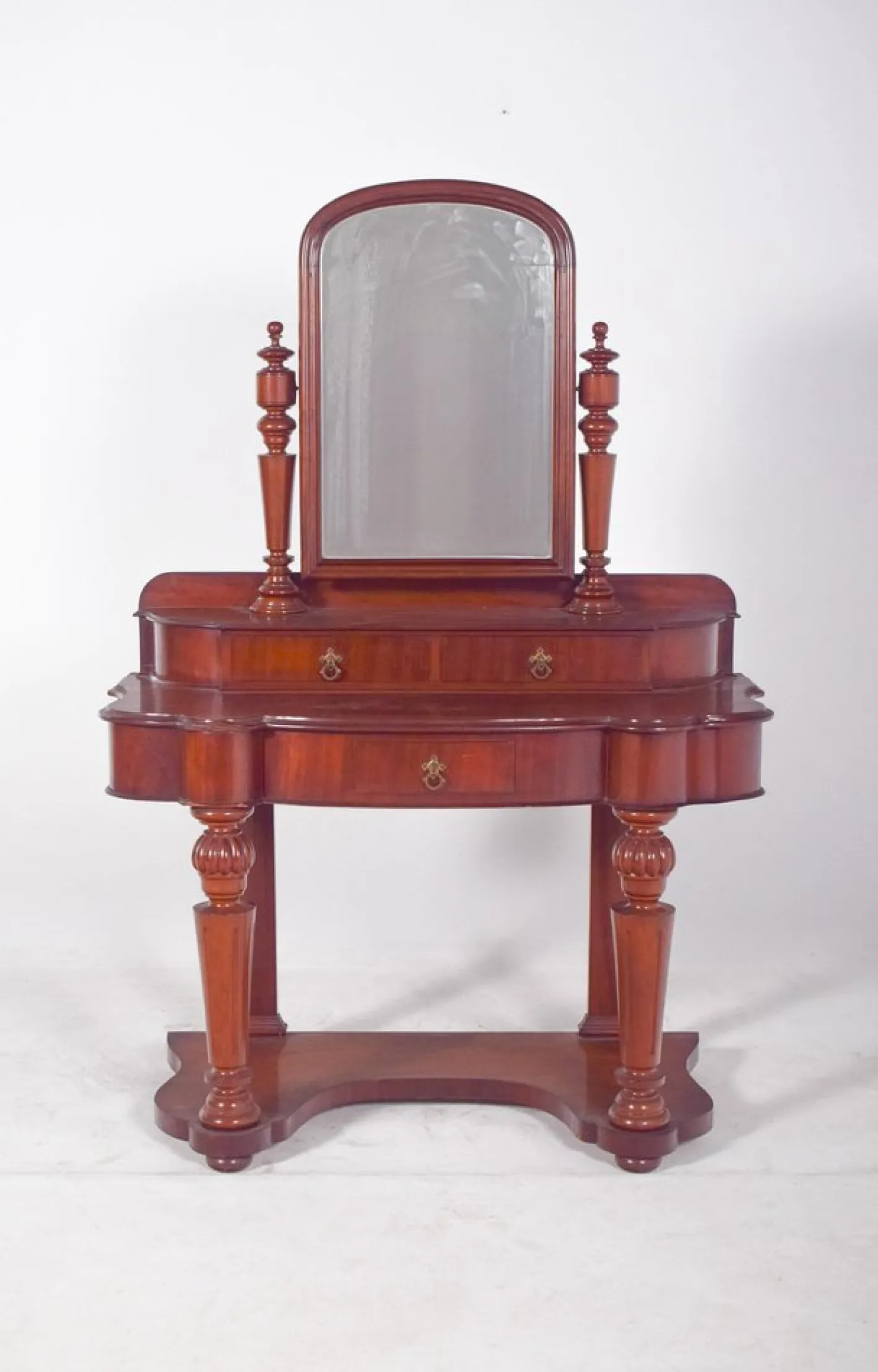 Englischer Frisiertisch aus Mahagoni, 19. Jh., 1890er