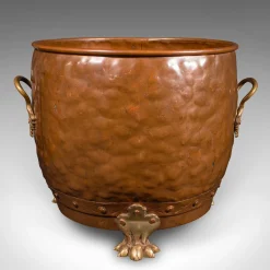 Englischer viktorianischer Kamin Kohlenbehälter, 1900