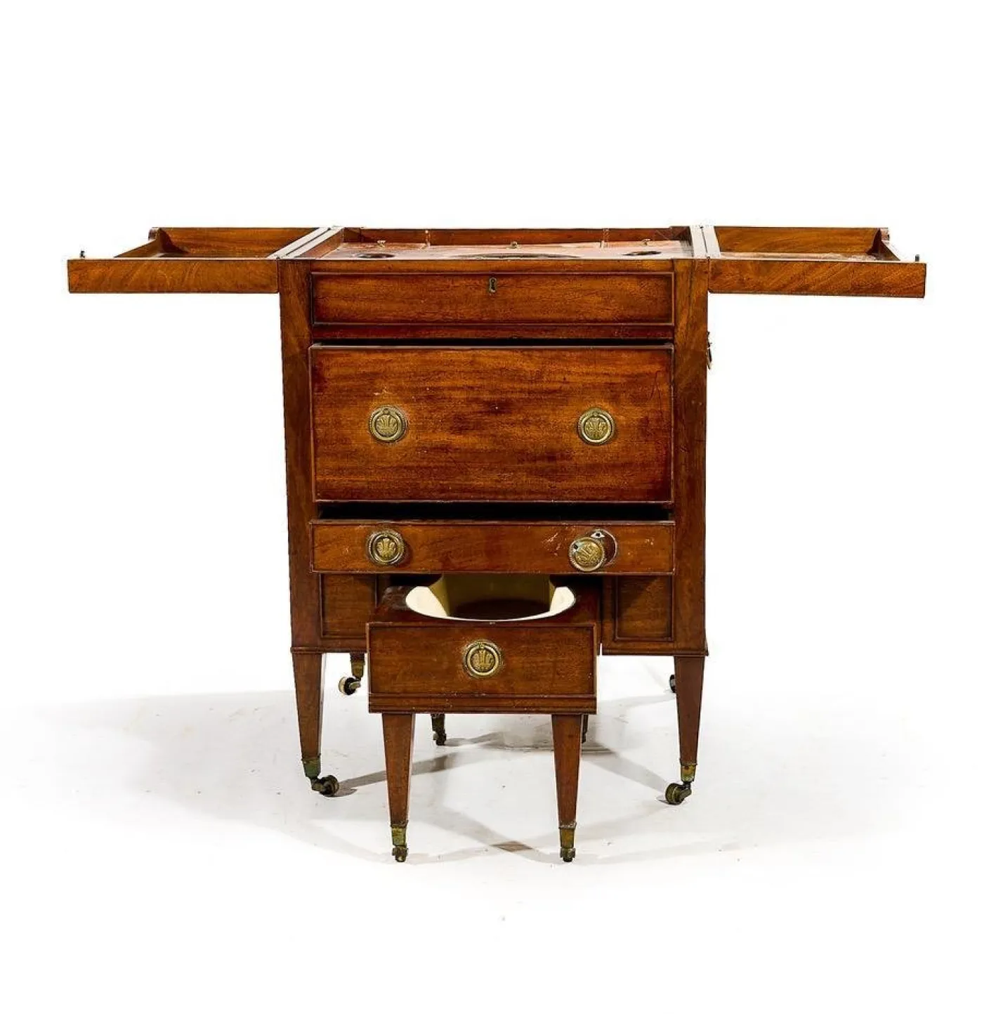 Englischer William IV Friseurschrank aus Mahagoni, 19. Jh