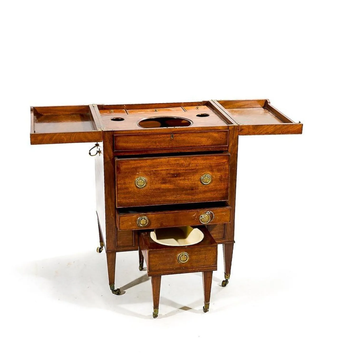 Englischer William IV Friseurschrank aus Mahagoni, 19. Jh