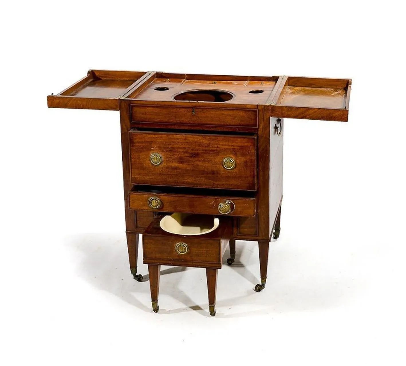 Englischer William IV Friseurschrank aus Mahagoni, 19. Jh