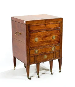 Englischer William IV Friseurschrank aus Mahagoni, 19. Jh