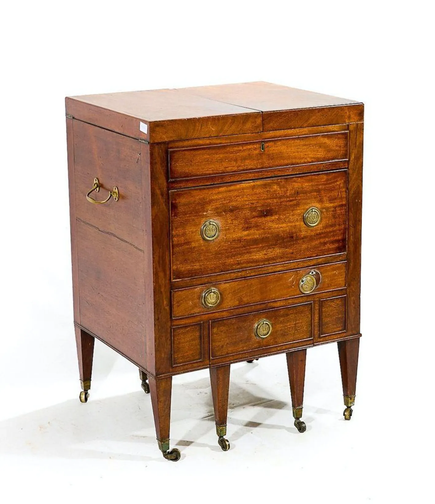Englischer William IV Friseurschrank aus Mahagoni, 19. Jh