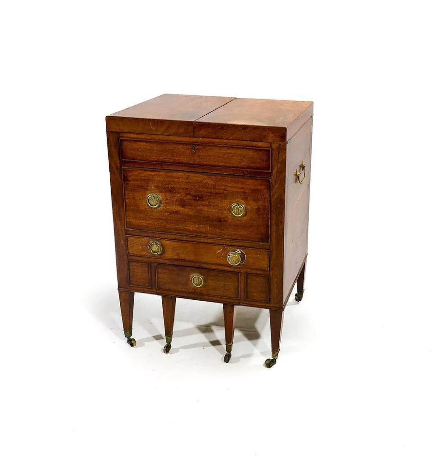 Englischer William IV Friseurschrank aus Mahagoni, 19. Jh