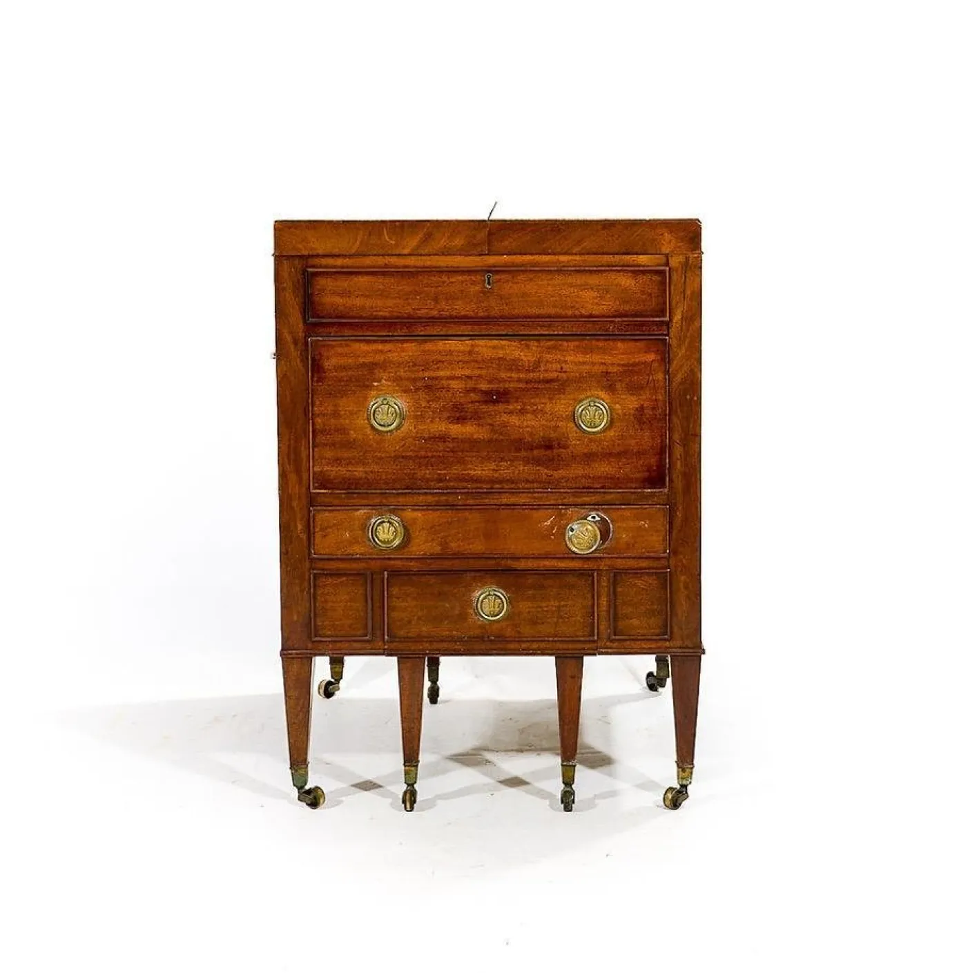Englischer William IV Friseurschrank aus Mahagoni, 19. Jh