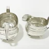 Englisches rechteckiges silbernes Teeservice, 1930er, 3er Set