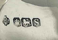 Englisches rechteckiges silbernes Teeservice, 1930er, 3er Set