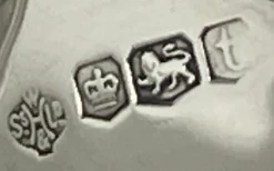 Englisches rechteckiges silbernes Teeservice, 1930er, 3er Set