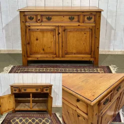 Englisches Sideboard aus Tannenholz, 1950er