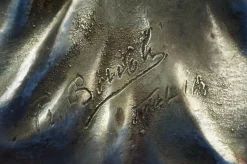 Enrico Bartoli, Skulptur der Mutterschaft, 1800er, Keramik in Silber