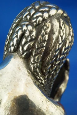 Enrico Bartoli, Skulptur der Mutterschaft, 1800er, Keramik in Silber