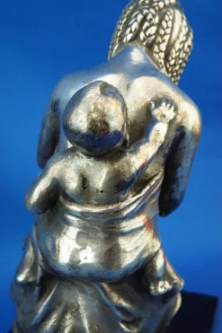 Enrico Bartoli, Skulptur der Mutterschaft, 1800er, Keramik in Silber