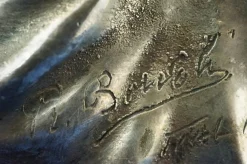 Enrico Bartoli, Skulptur der Mutterschaft, 1800er, Keramik in Silber